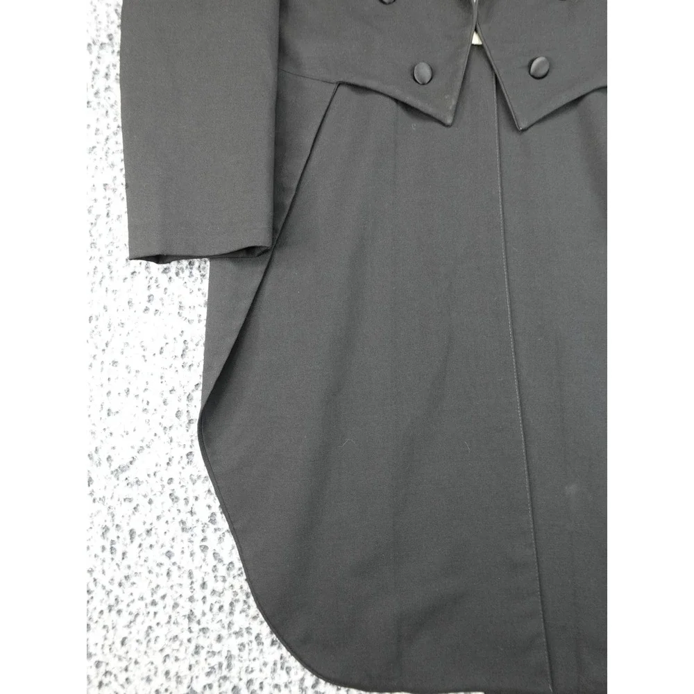 Chaps Ralph Lauren Tuxedo Tailcoat Mens 39L Black Good Satin Peak Lapel USA Made